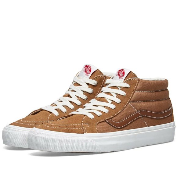 Vans Vault Og SK8 LX Mid Skate Shoes Men's Tobacco Brown - Picture 2 of 14